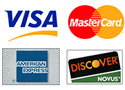 We Accept all Major Credit Cards